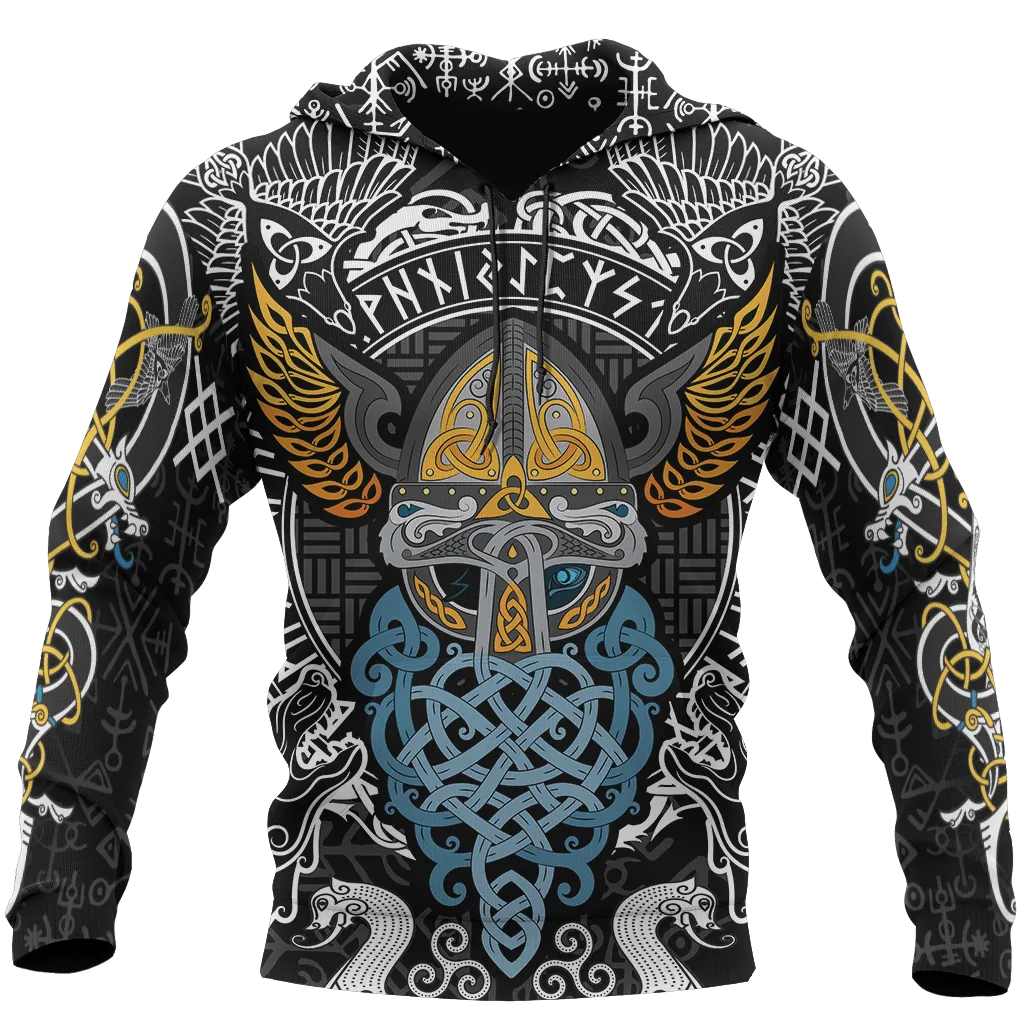 Odin Helmet with Valknut Helm Of Awe