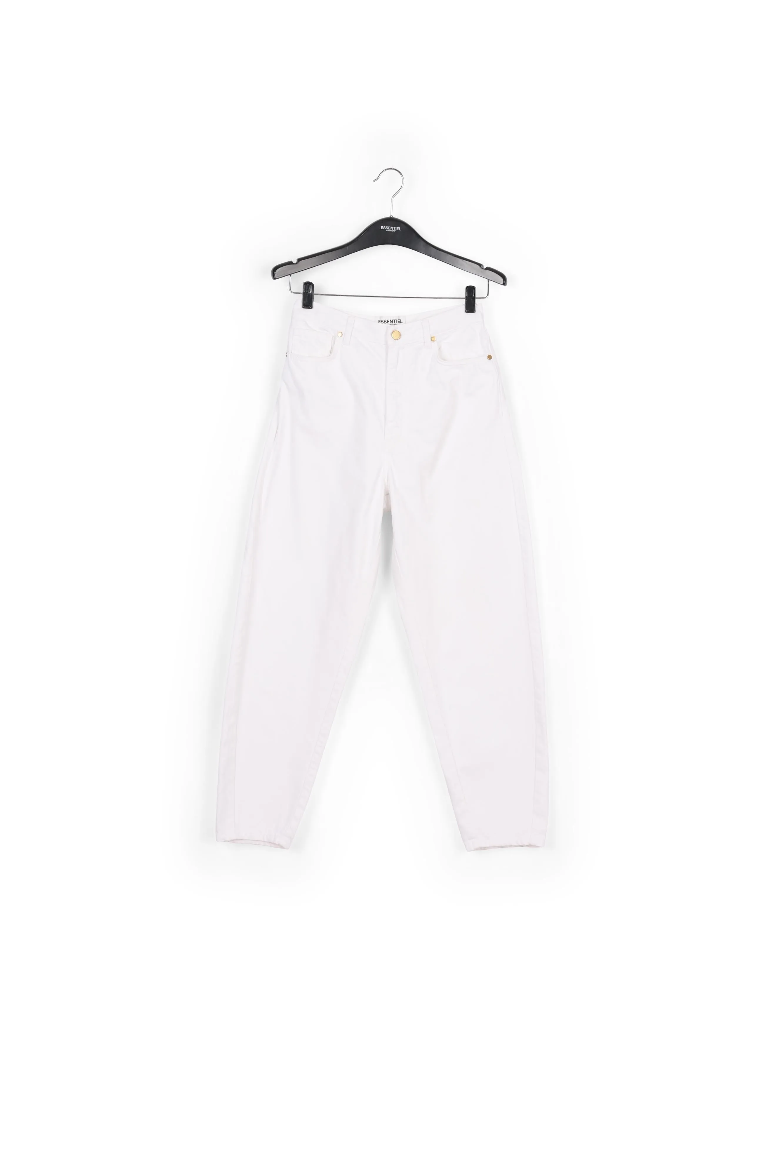 Off-white high-waisted loose-fit jeans