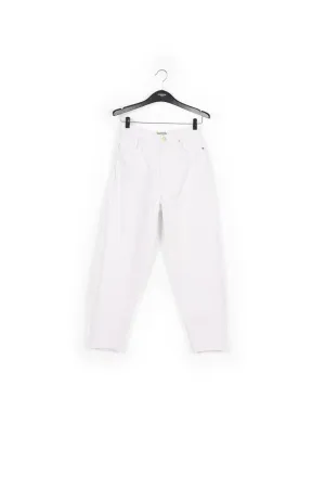 Off-white high-waisted loose-fit jeans