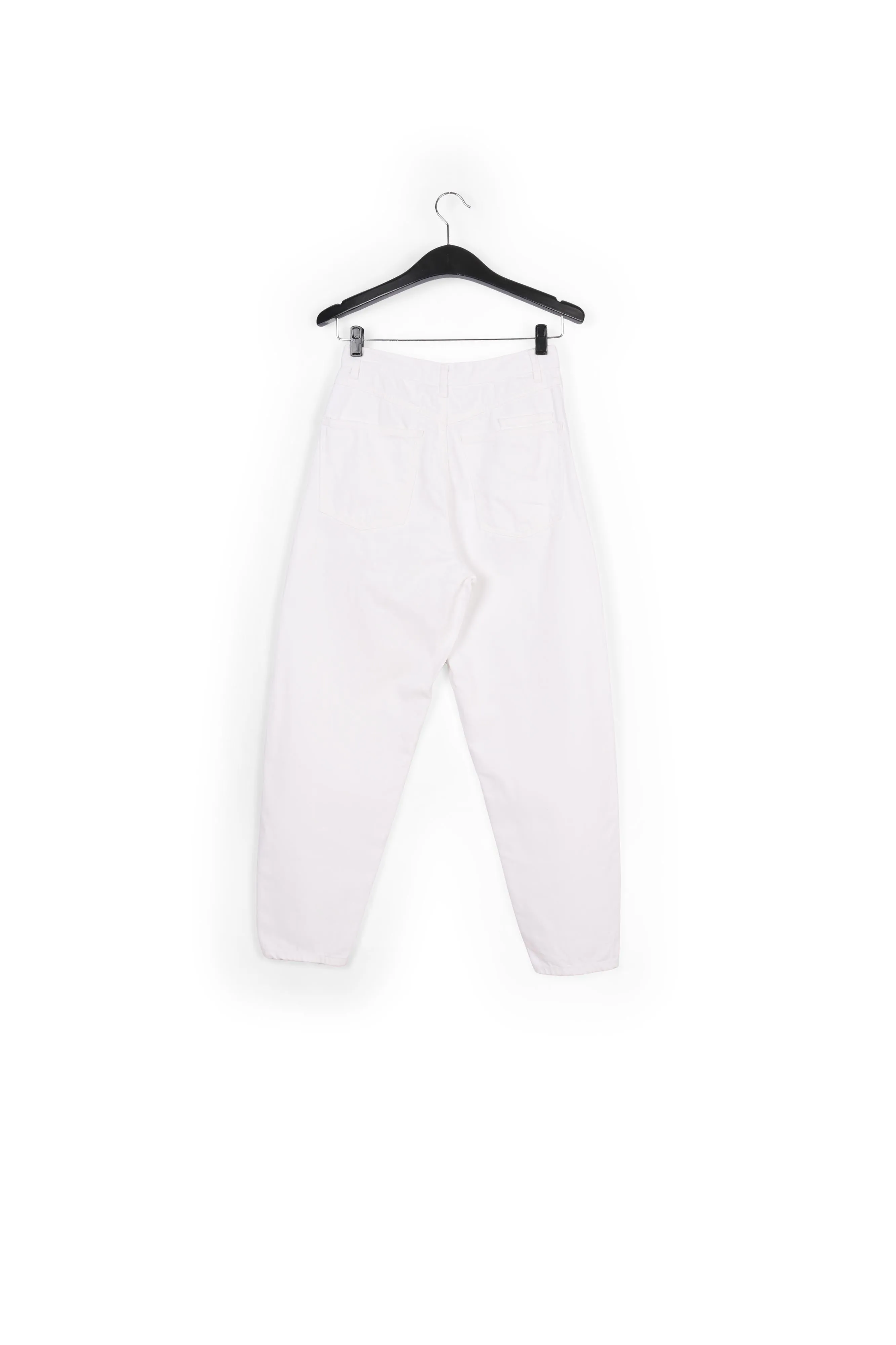 Off-white high-waisted loose-fit jeans
