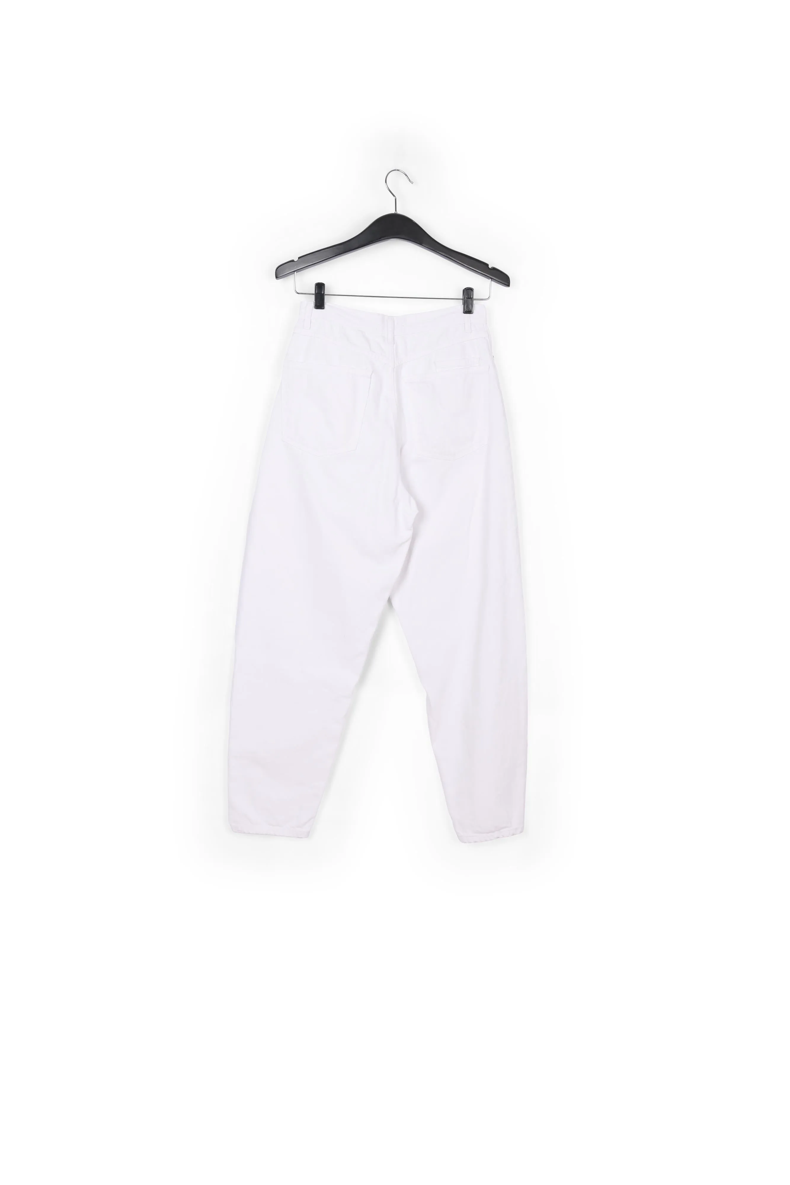 Off-white high-waisted loose-fit jeans