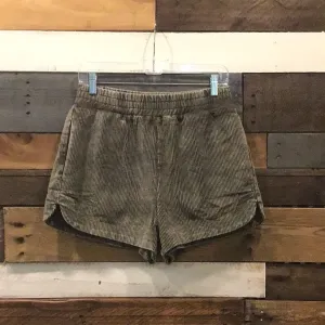 Olive Corduroy Shorts