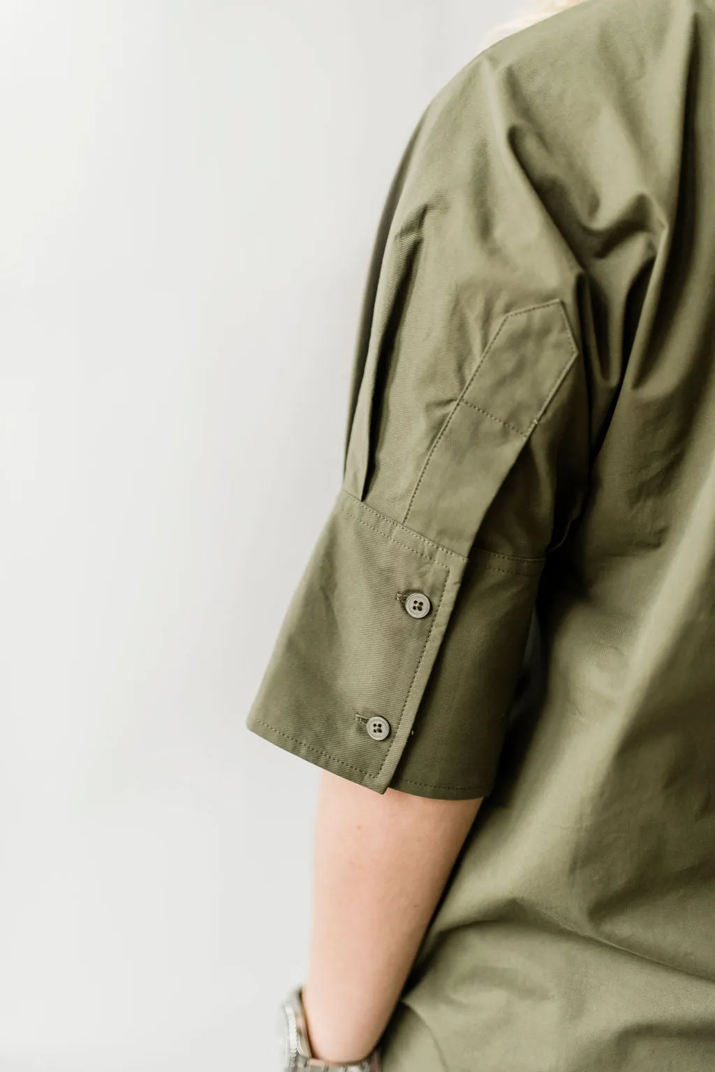 Olive Pullover Cotton Shirt - The Charlie