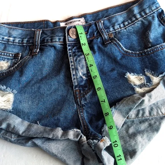One Teaspoon Bad Seed Bandits Super Short Jean Shorts Women's Size 30