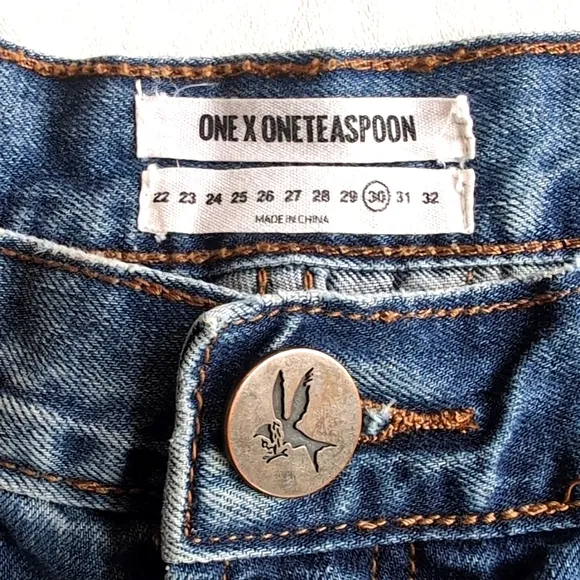 One Teaspoon Bad Seed Bandits Super Short Jean Shorts Women's Size 30