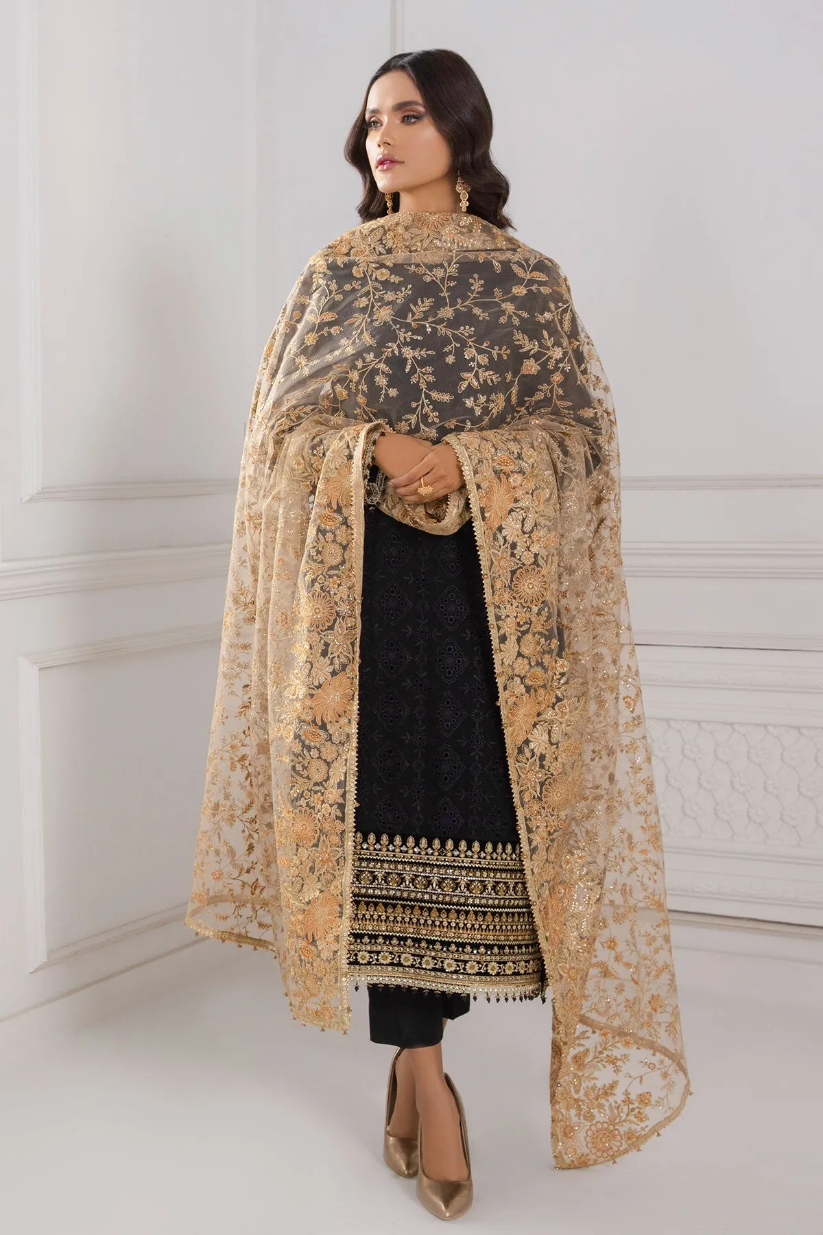 Pakistani Black Traditional Kameez Salwar Party Wear