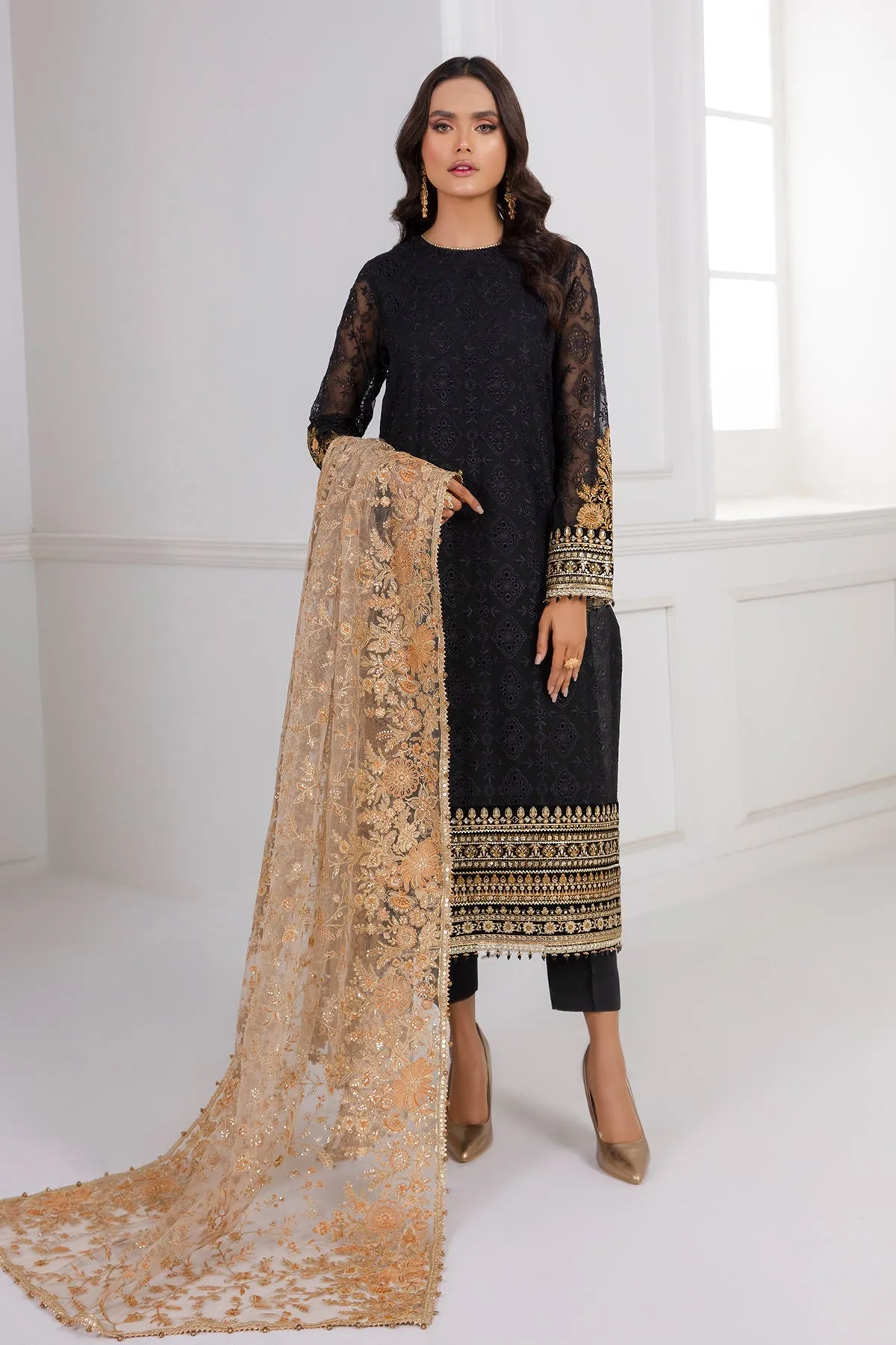 Pakistani Black Traditional Kameez Salwar Party Wear
