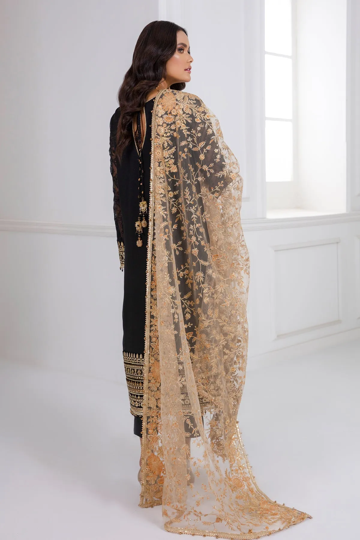 Pakistani Black Traditional Kameez Salwar Party Wear