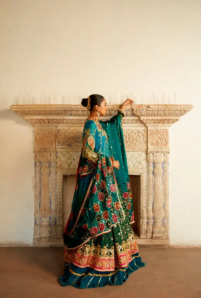 Pakistani Pishwas Frock with Wedding Lehenga Dress