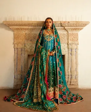 Pakistani Pishwas Frock with Wedding Lehenga Dress
