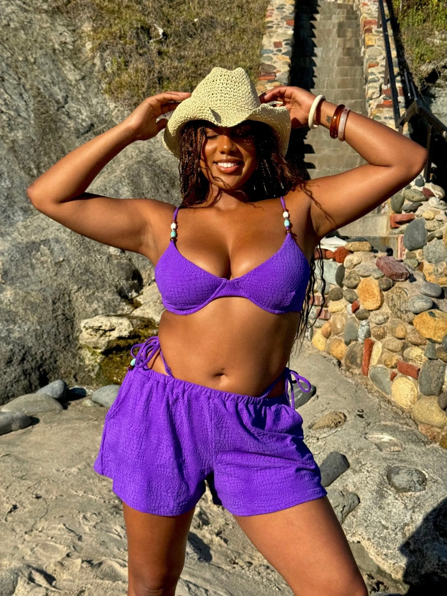 Paloma Short - Purple Croc