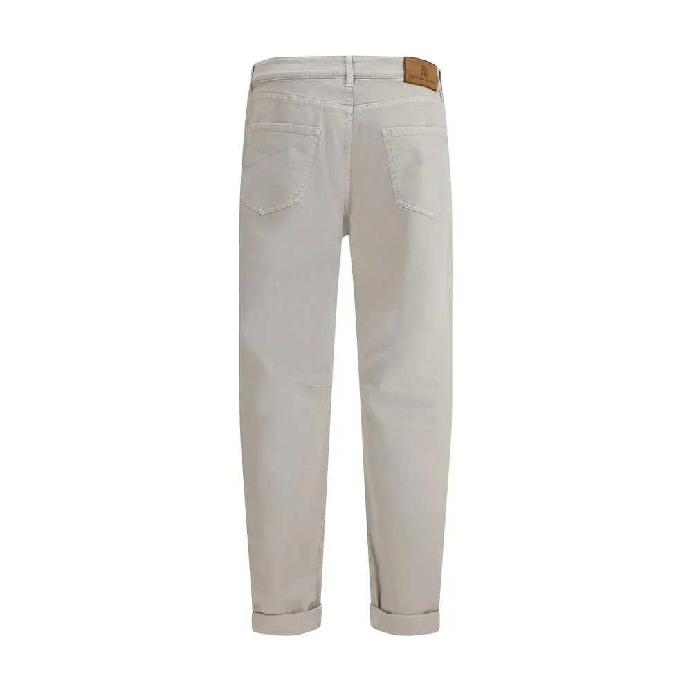 Pants with turn-up hem