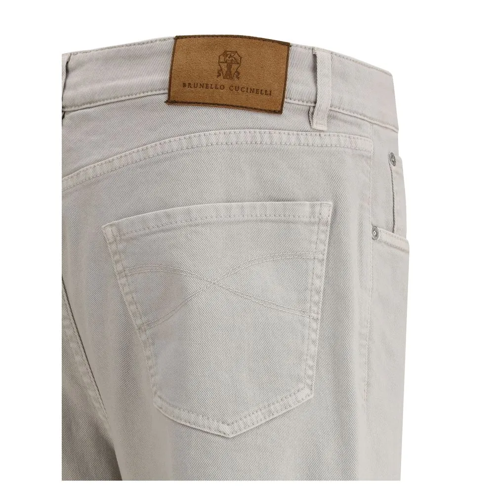 Pants with turn-up hem