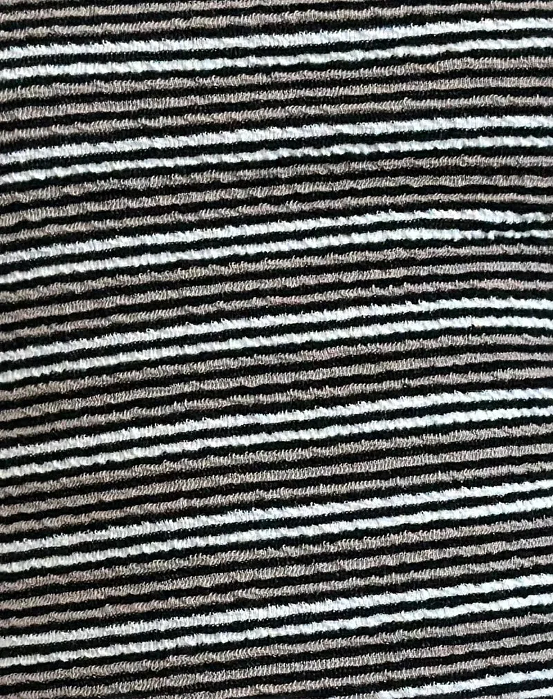 Peggy Bandeau Top in Black and Brown Stripe