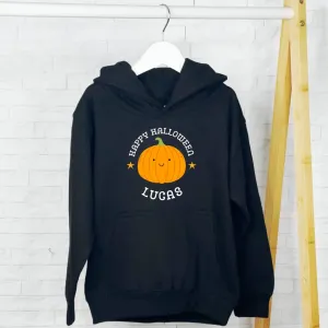 Personalised Pumpkin Halloween Kids Hoodie