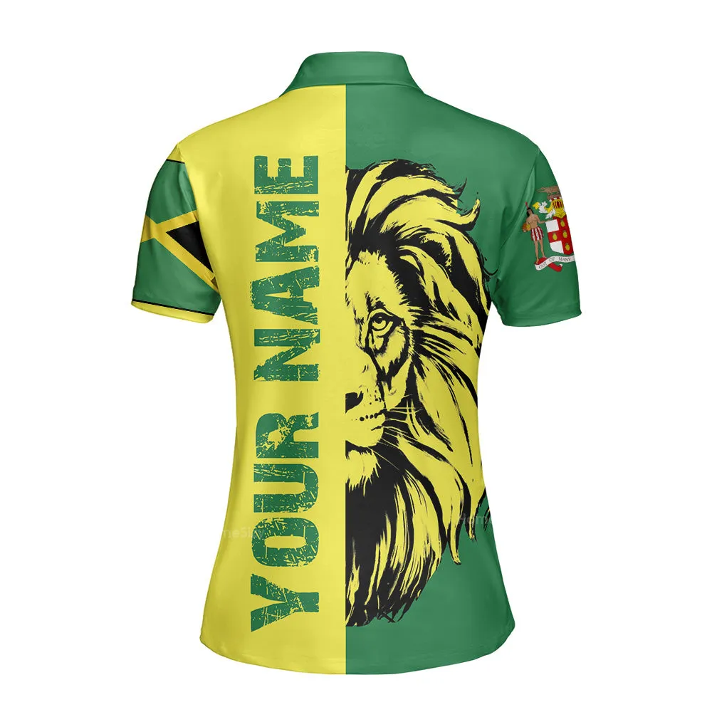 Personalized Custom Name Jamaica Lion Polo Shirts T-shirt QT207060La