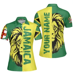 Personalized Custom Name Jamaica Lion Polo Shirts T-shirt QT207060La