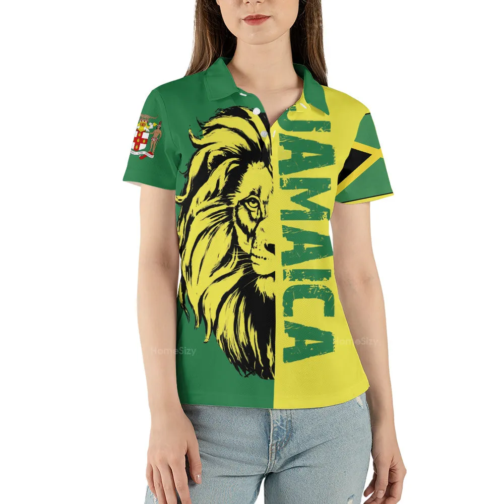 Personalized Custom Name Jamaica Lion Polo Shirts T-shirt QT207060La