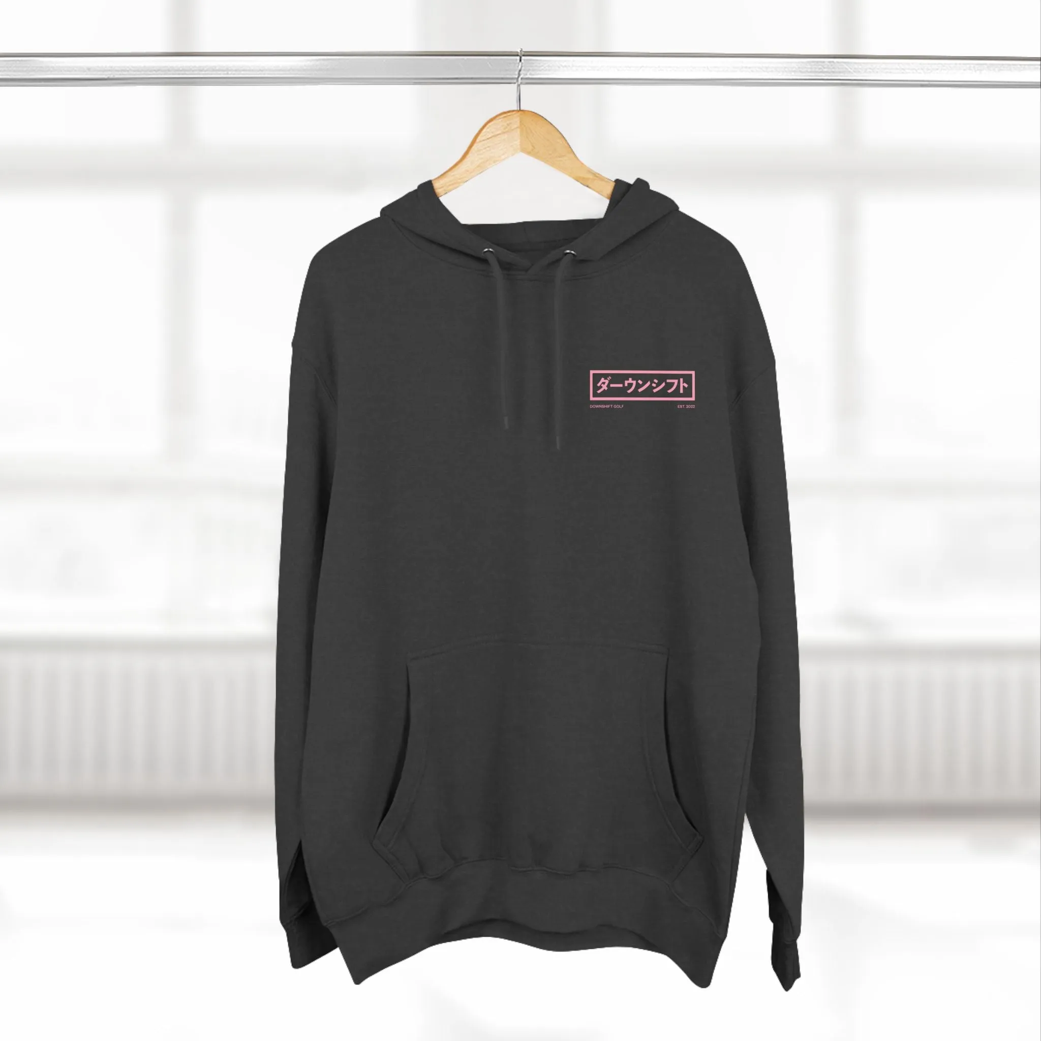 Pink Fire Japanese Downshift Logo Hoodie