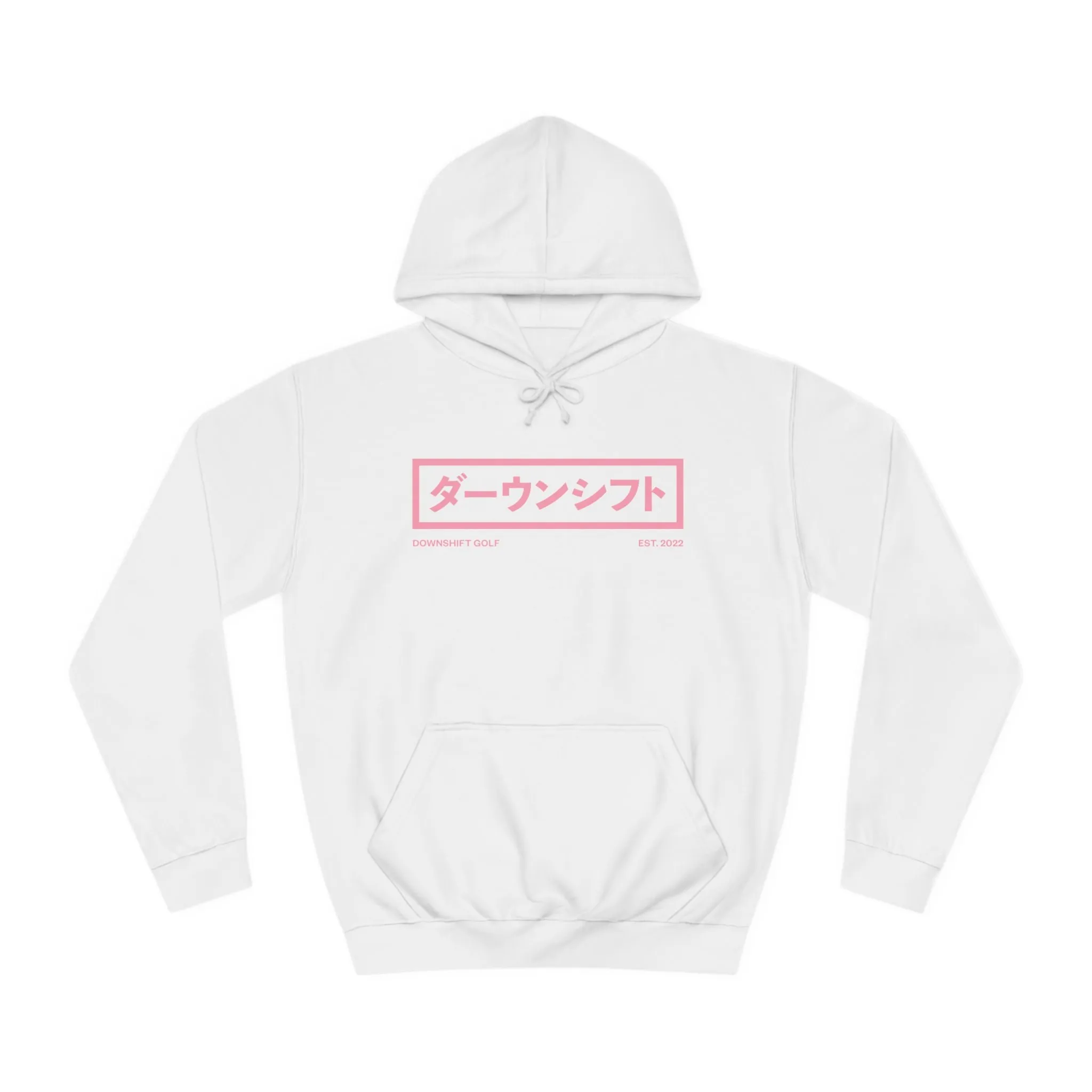 Pink Fire Japanese Downshift Logo Hoodie