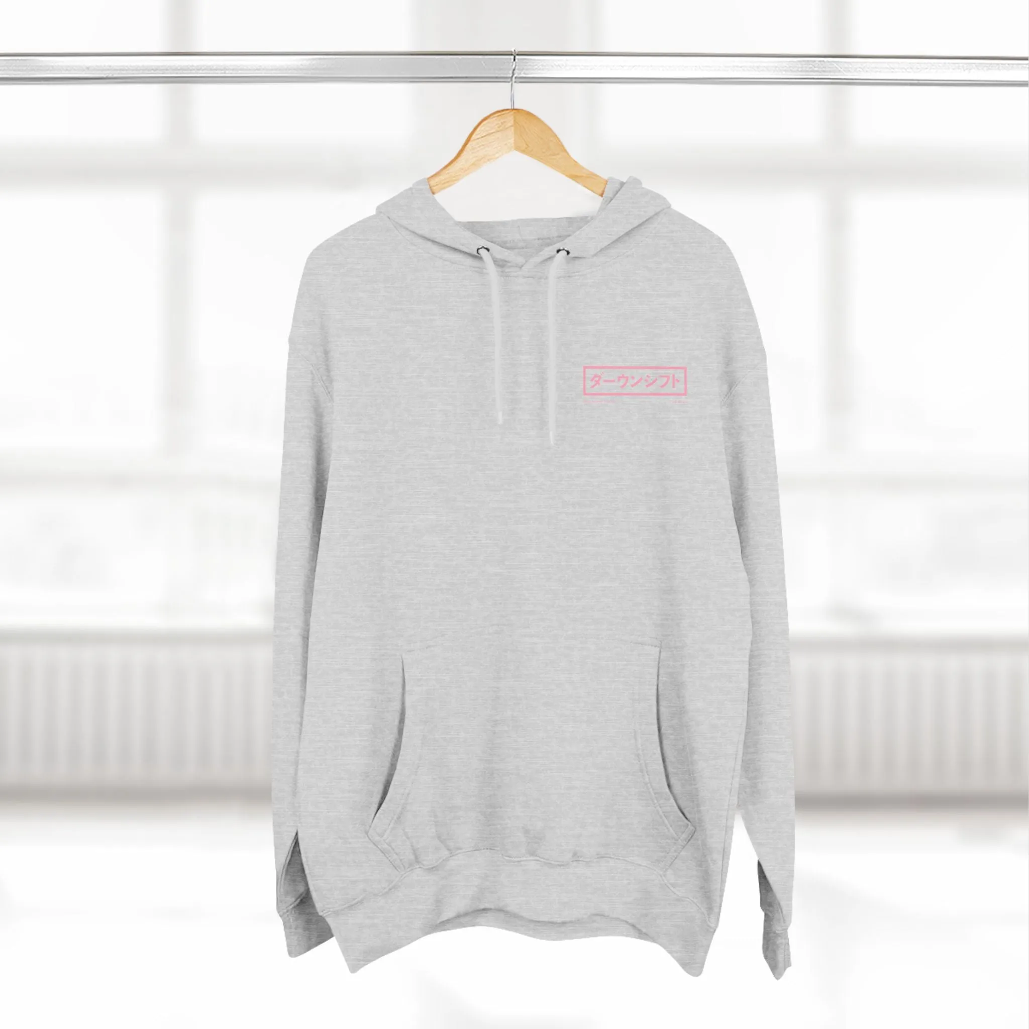 Pink Fire Japanese Downshift Logo Hoodie
