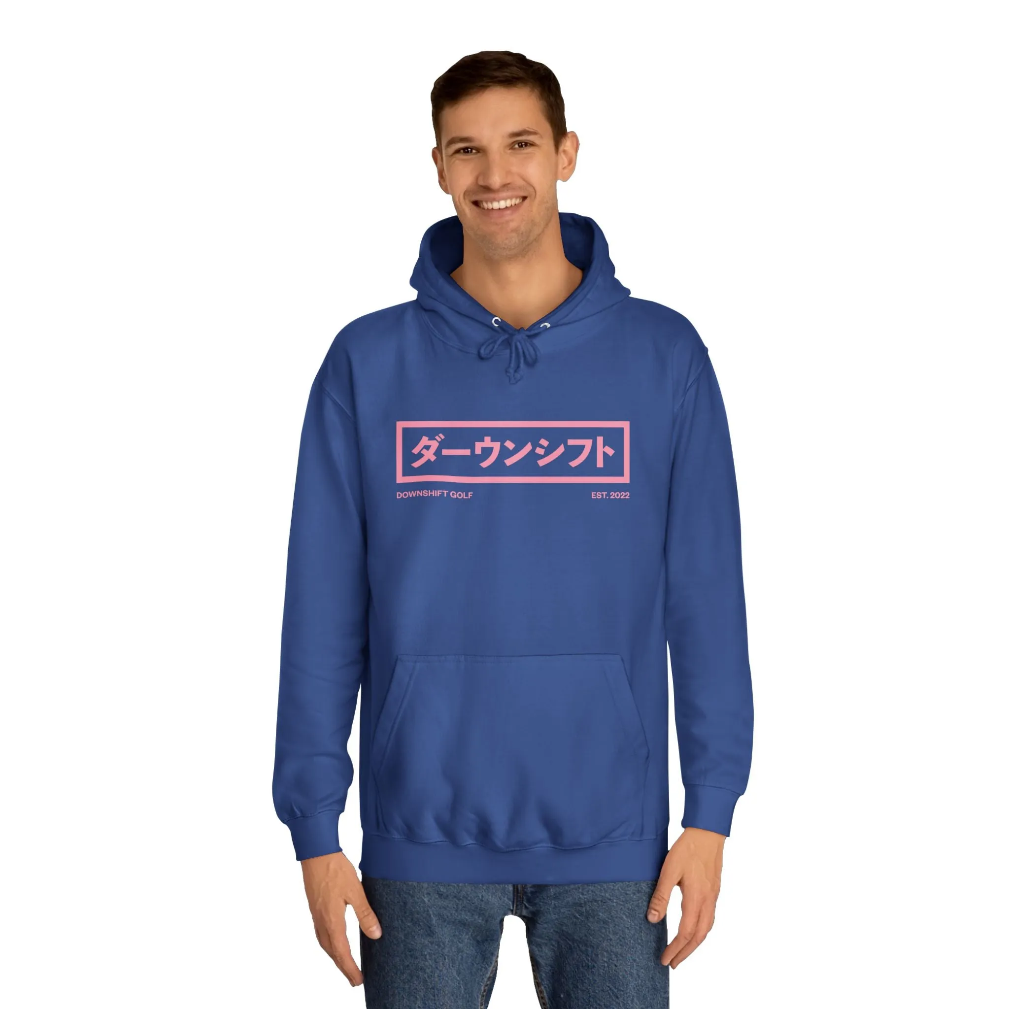 Pink Fire Japanese Downshift Logo Hoodie