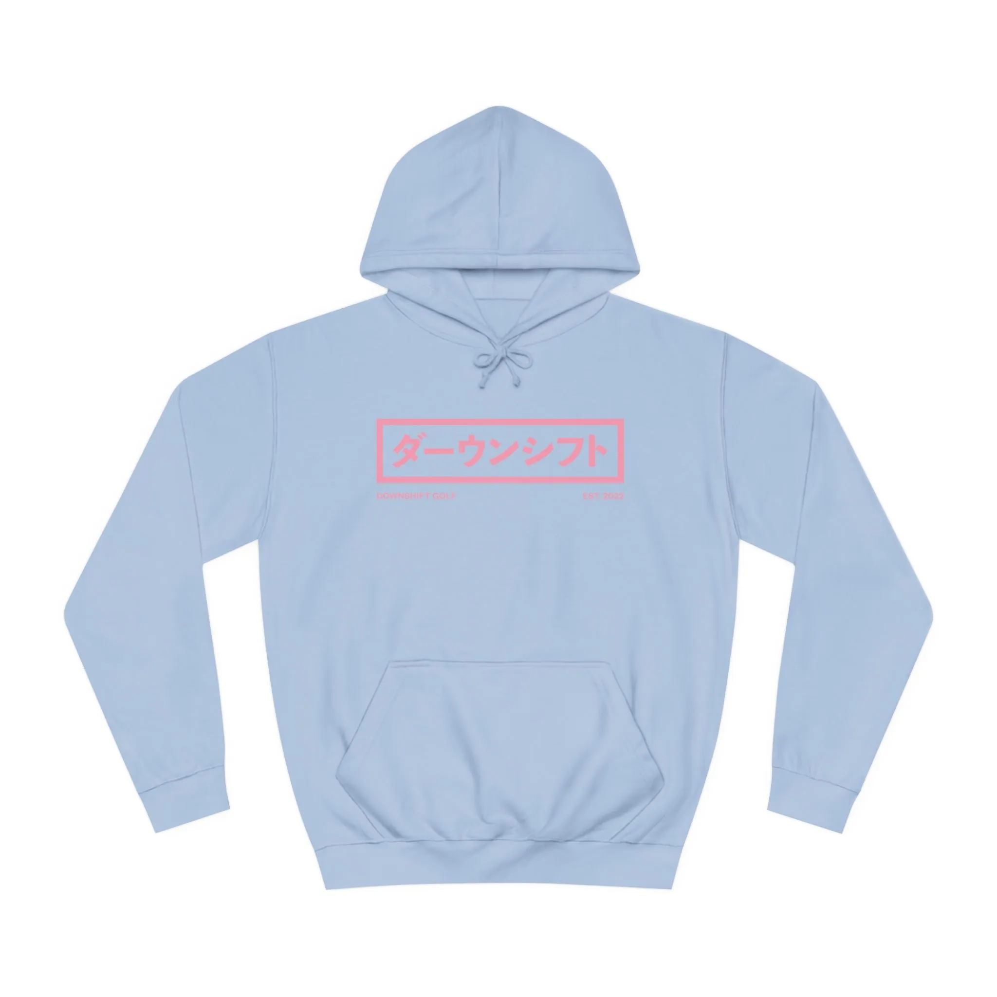 Pink Fire Japanese Downshift Logo Hoodie