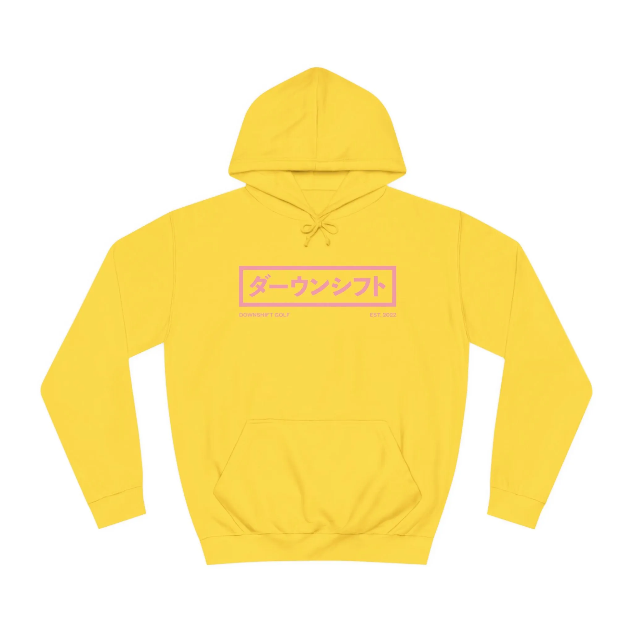 Pink Fire Japanese Downshift Logo Hoodie