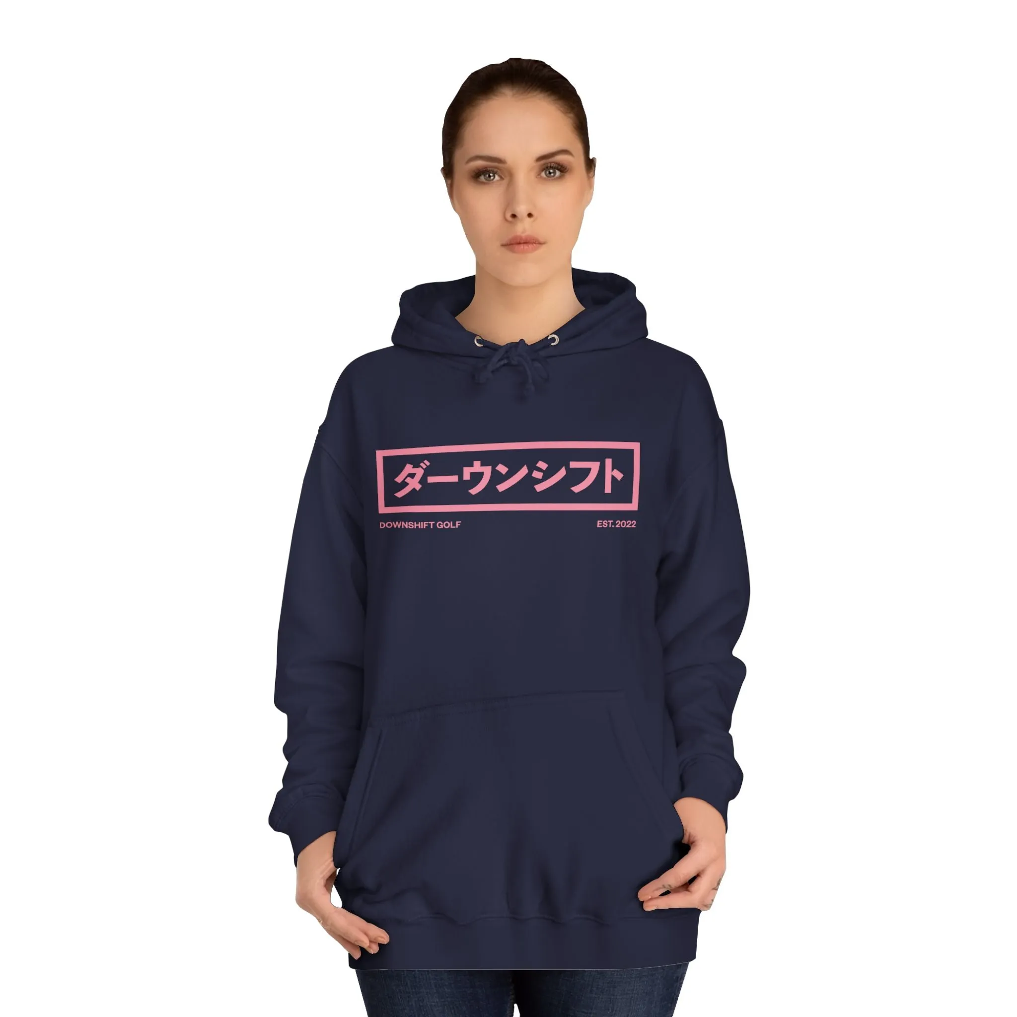 Pink Fire Japanese Downshift Logo Hoodie