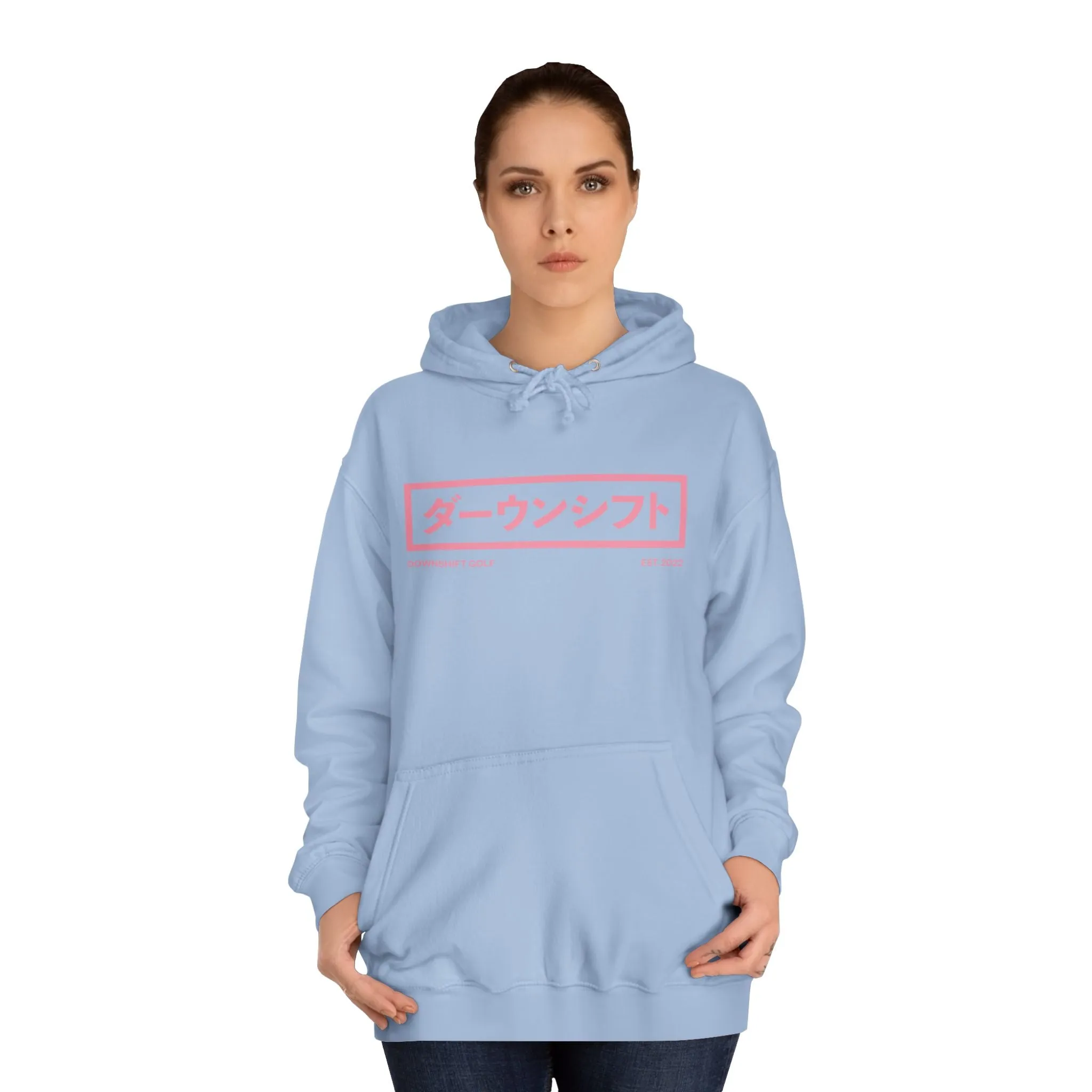 Pink Fire Japanese Downshift Logo Hoodie