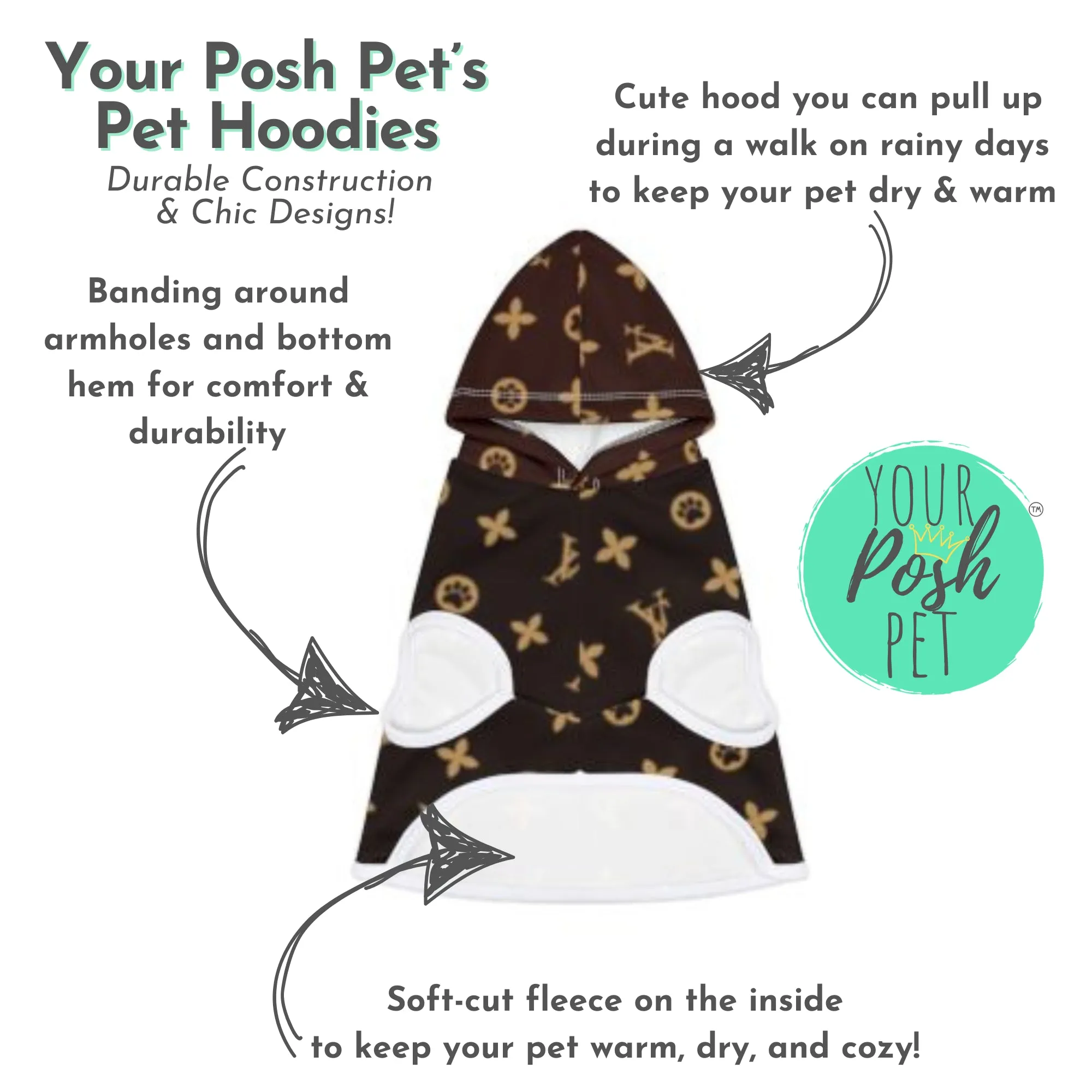 Polka Dot Bubbles Personalized & Custom Pet Hoodie - Custom Pet Apparel