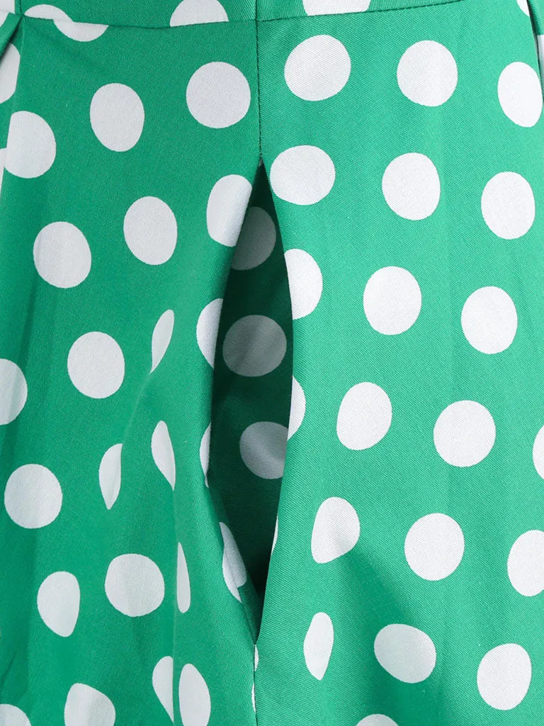Polka Dots Peter Pan Collar 1950S Dress With Pockets
