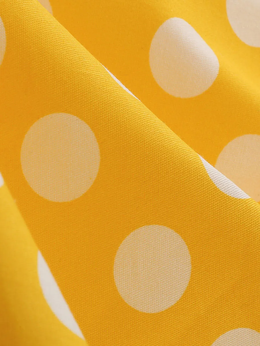 Polka Dots Peter Pan Collar 1950S Dress With Pockets