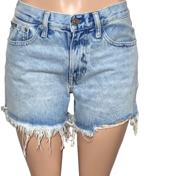 Polo Ralph Lauren Sophia Cut Off Light Blue Denim Shorts, Size 27
