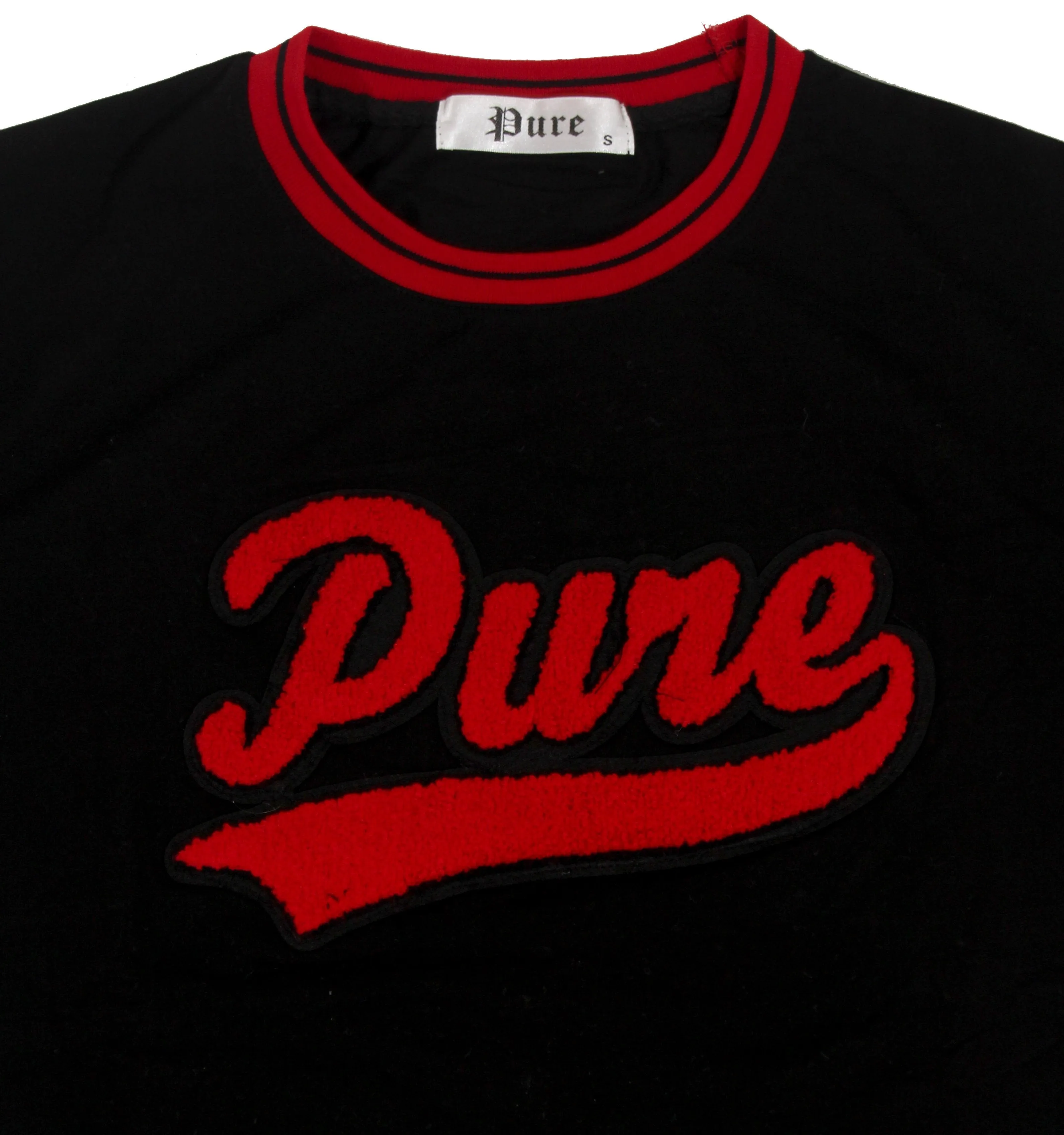 Pure Varsity T-Shirt - Black & Red