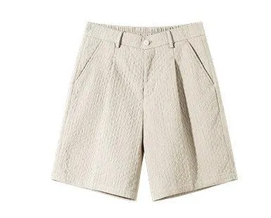 Quilted Textured Short Sleeve Blazer & Shorts