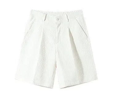 Quilted Textured Short Sleeve Blazer & Shorts