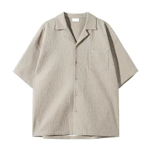 Quilted Textured Short Sleeve Blazer & Shorts