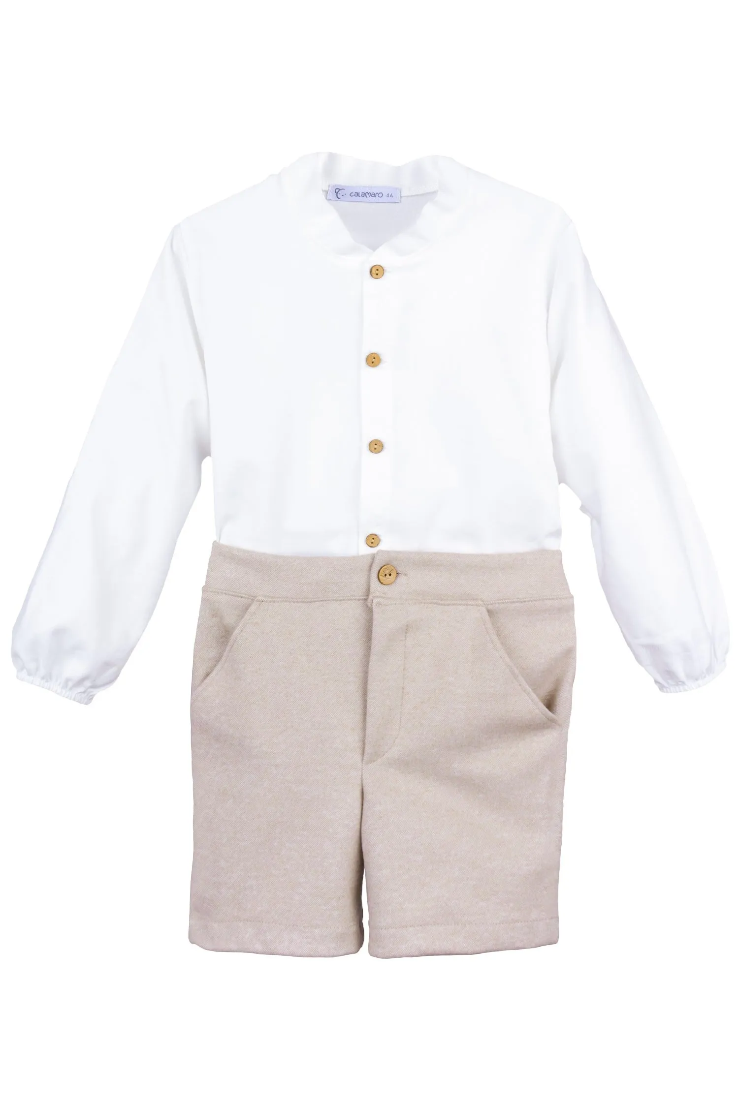 "Dylan" Shirt & Beige Shorts