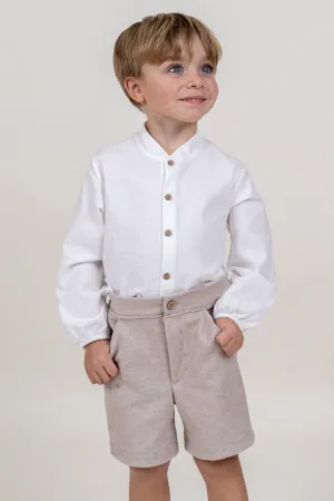 "Dylan" Shirt & Beige Shorts