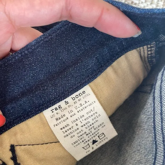 rag &amp; Bone Kinsington skinny jeans in size 24