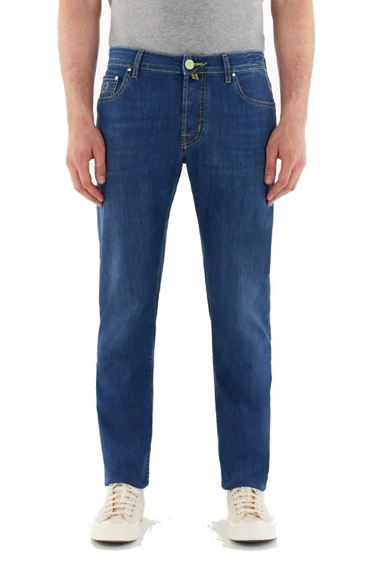 Refined Denim Pants With Modern Cut