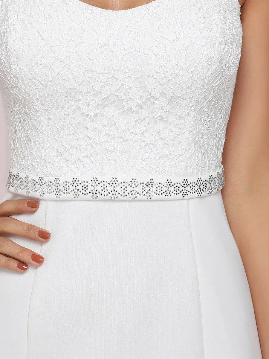Robe de mariée style sirène simple à mancherons