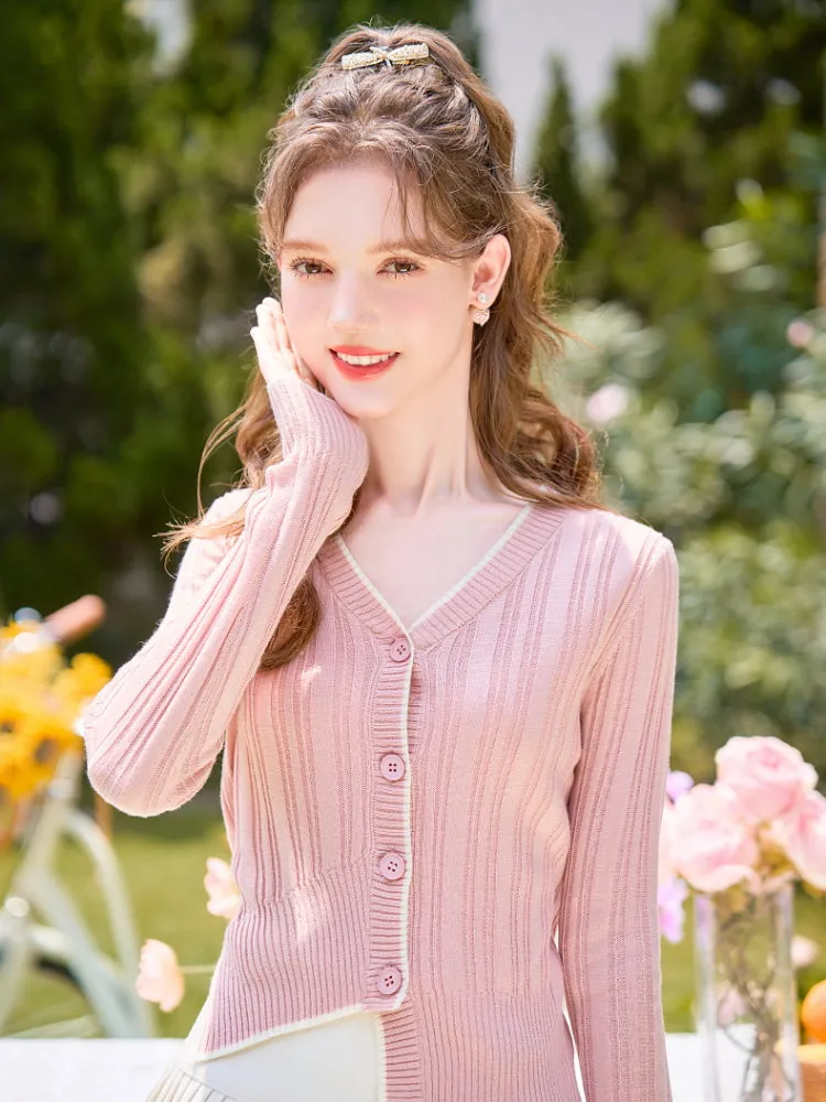 Romantic Ribbon Cropped Cardigan