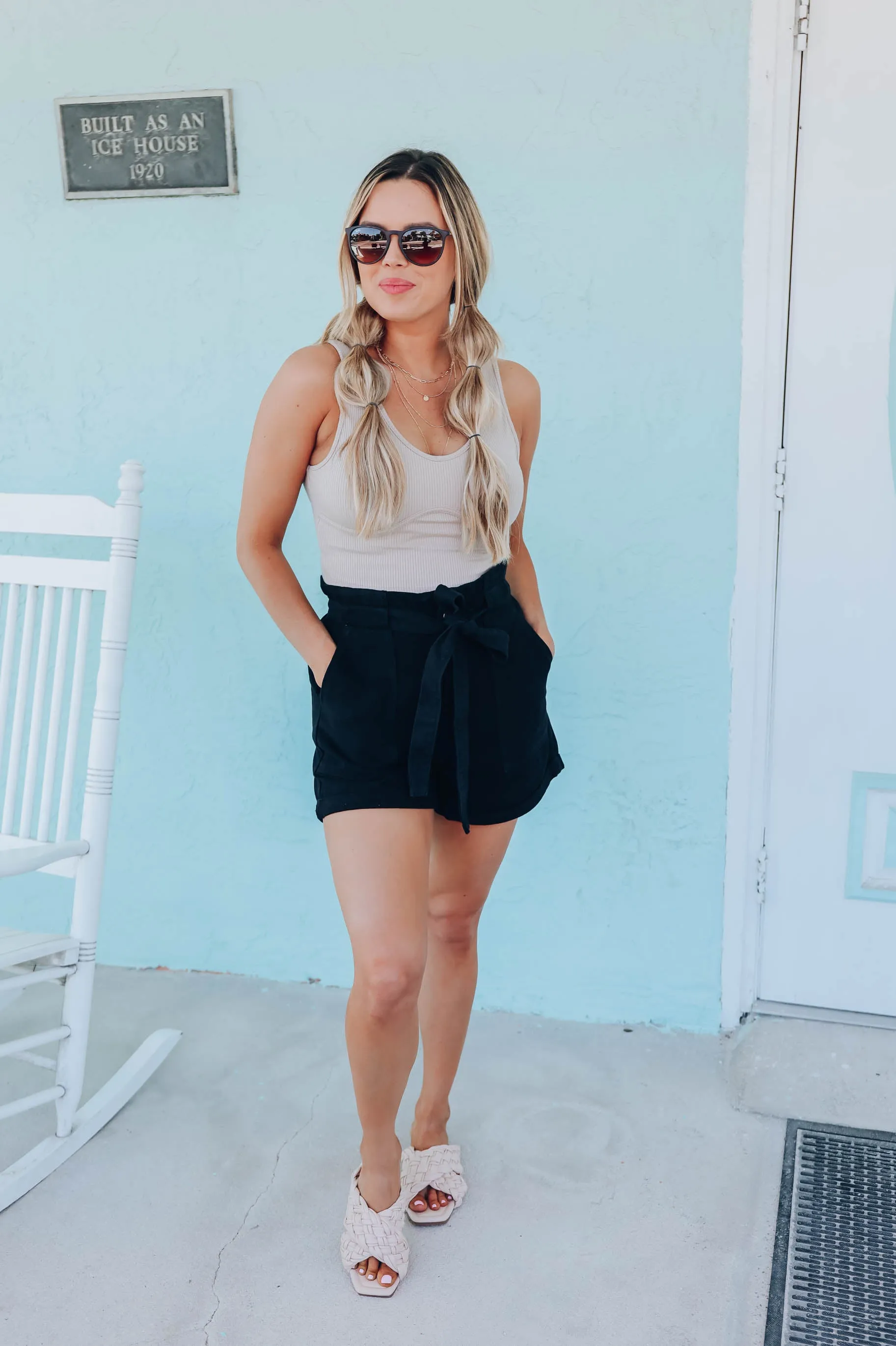 Rubi Ribbed Knit Crop Top - Taupe