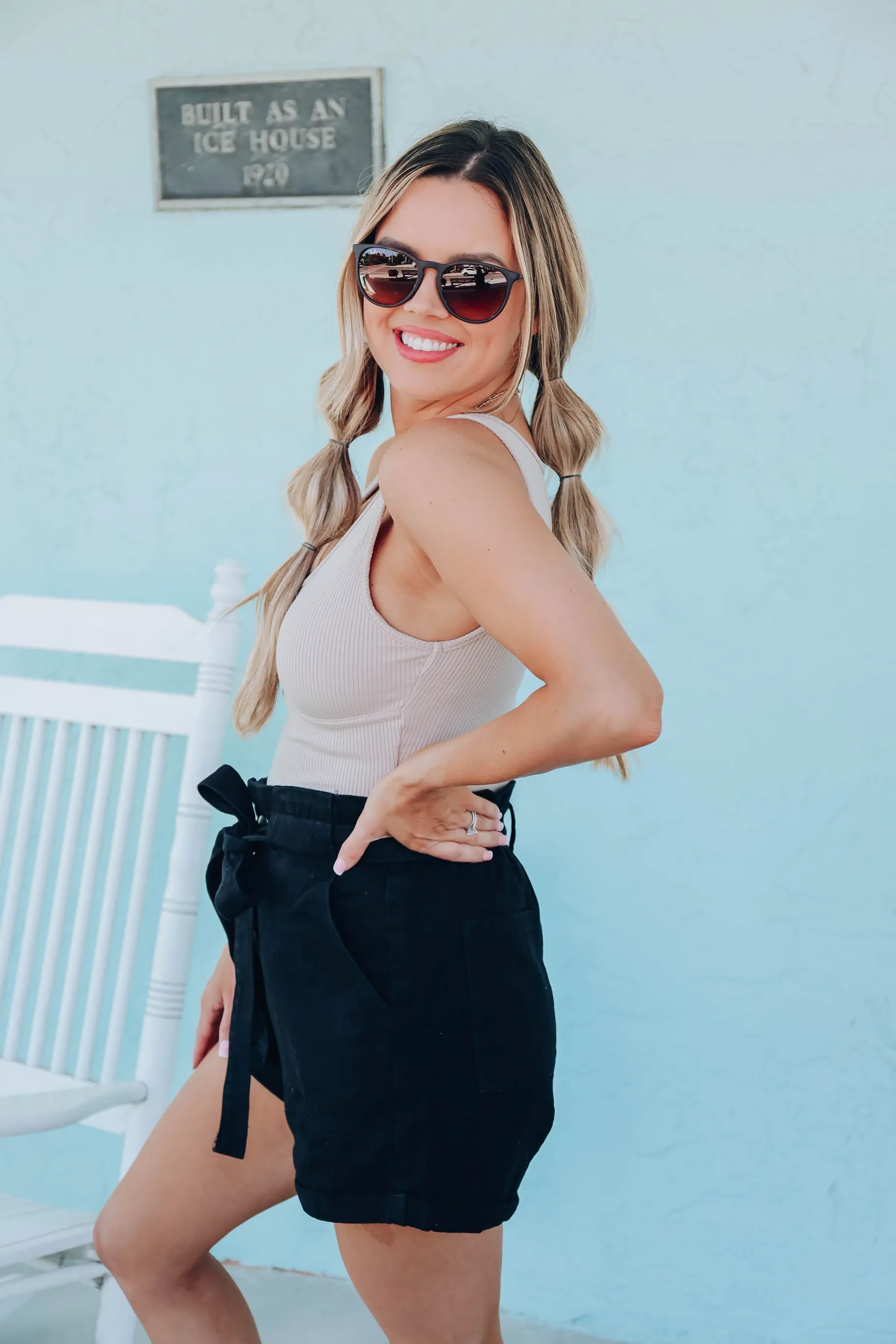 Rubi Ribbed Knit Crop Top - Taupe