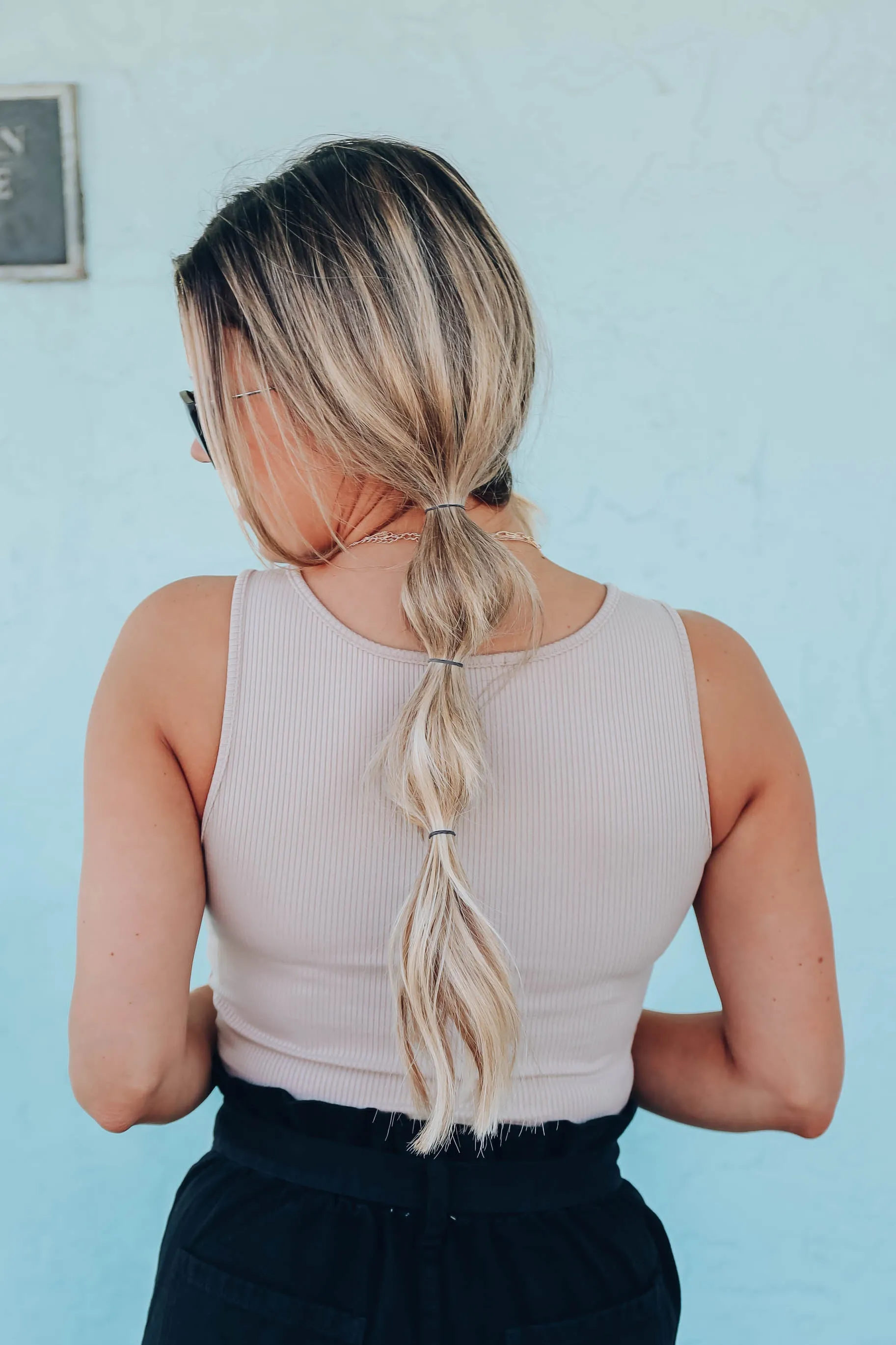Rubi Ribbed Knit Crop Top - Taupe