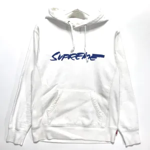 [S] Supreme x Futura Fuck You Pay Me Script Logo Hoodie White