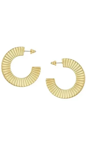Samantha Textured Hoops