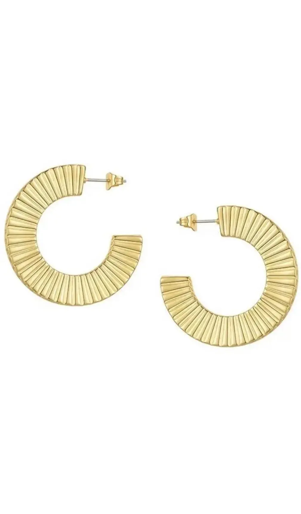 Samantha Textured Hoops